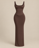Coquette Corset Maxi Dress