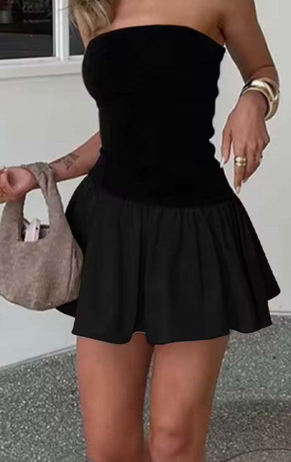 Strapless mini dress