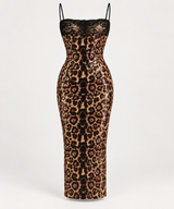 Luxe Leopard n Lace Maxi Dress