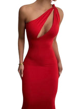 She’s on fire Red Cutout dress